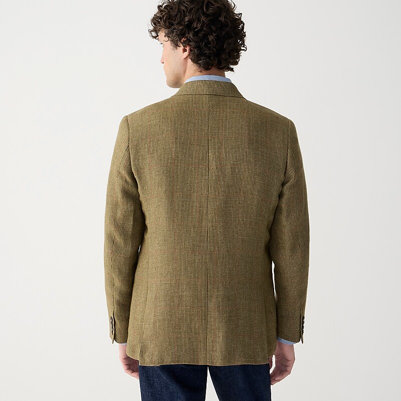 Olive Red Check J.Crew Kenmare Relaxed-fit blazer in Italian linen | J.Crew Factory | QRCOV3948