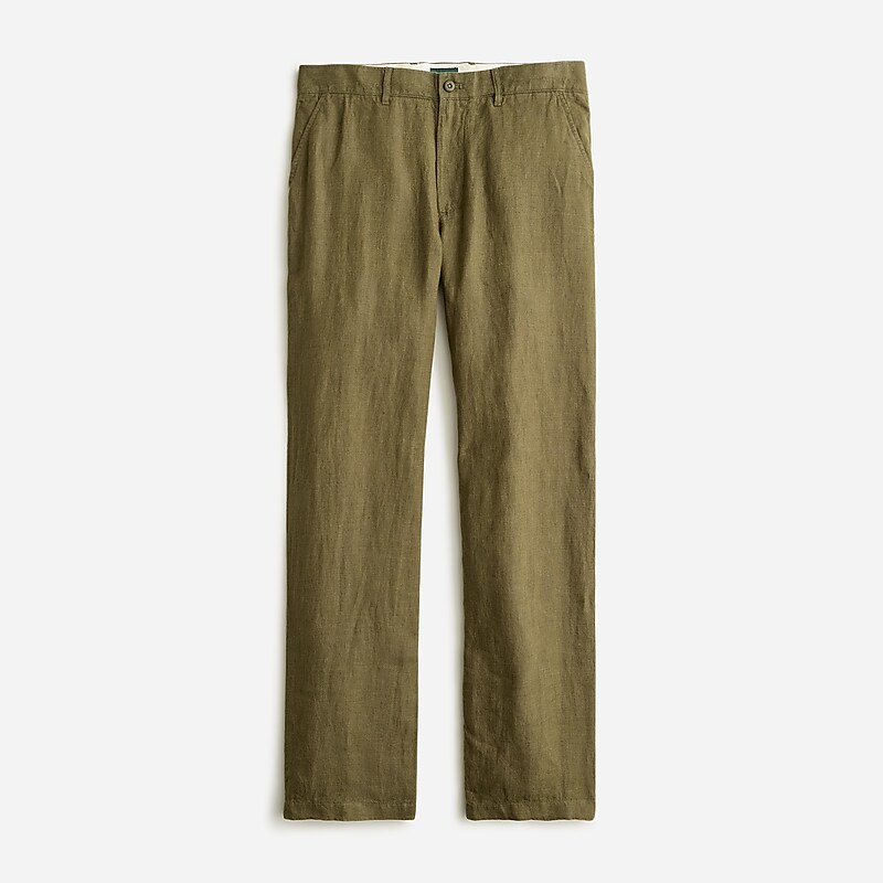 Olive White J.Crew Classic-fit linen trouser | J.Crew Factory | SZQMI2540