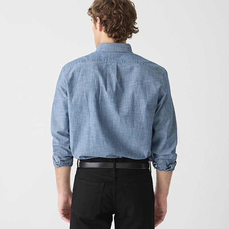 One Year Wash J.Crew Organic cotton chambray shirt in five-year wash | J.Crew Factory | KBSXL4651