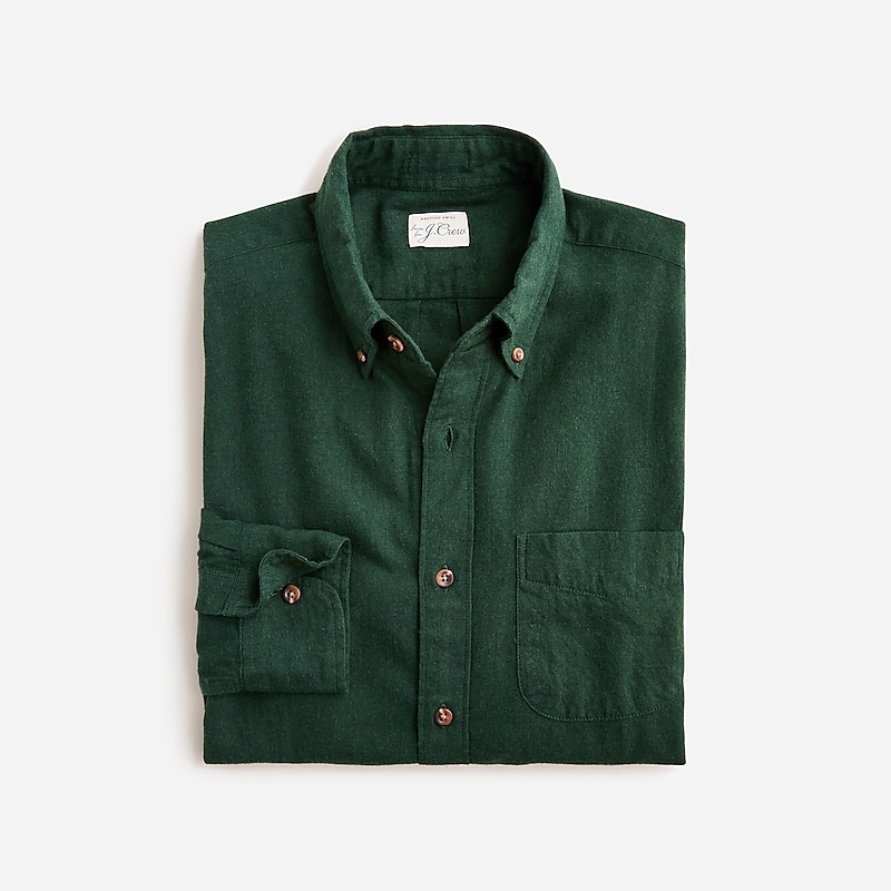 Pack Green Heather Twil J.Crew Brushed twill shirt | J.Crew Factory | EAMBN0583