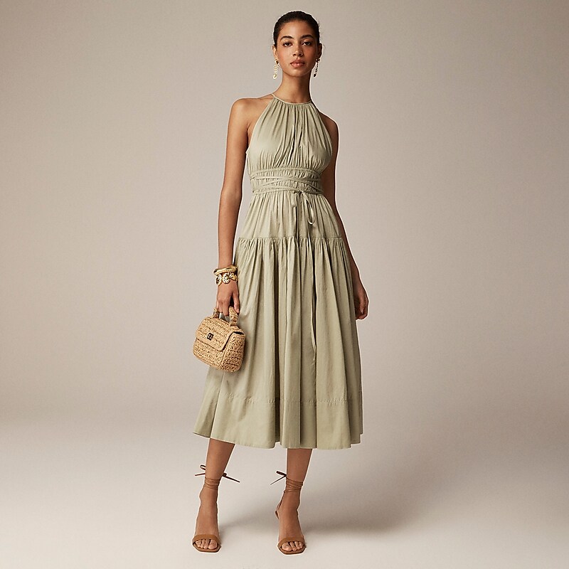 Pale Surplus J.Crew Tie-waist halter dress | J.Crew Factory | MQOJF5032