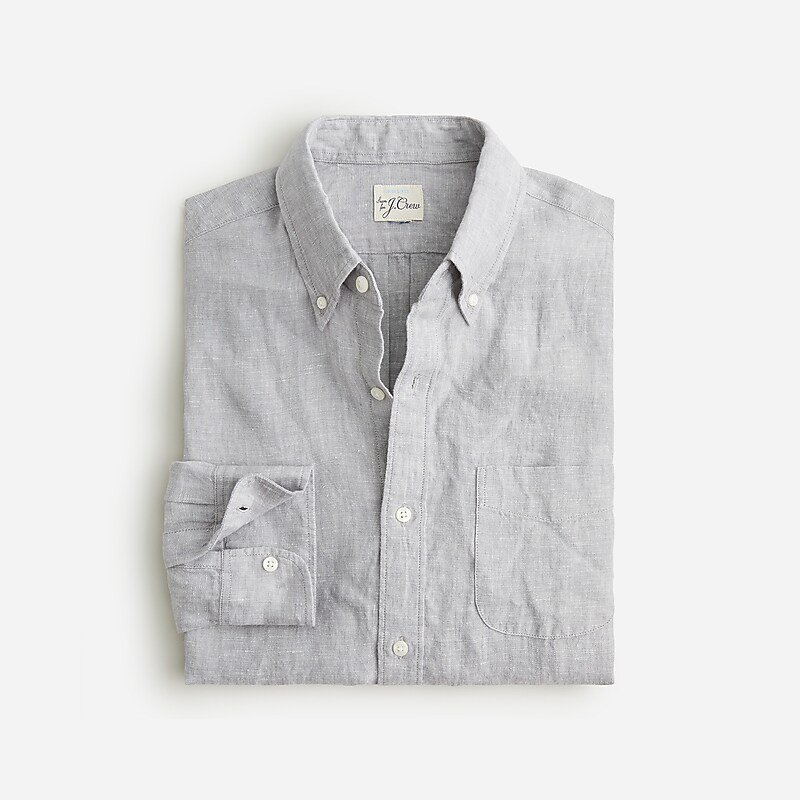 Pebbel Grey J.Crew Baird McNutt Irish linen shirt | J.Crew Factory | CGKTS3019