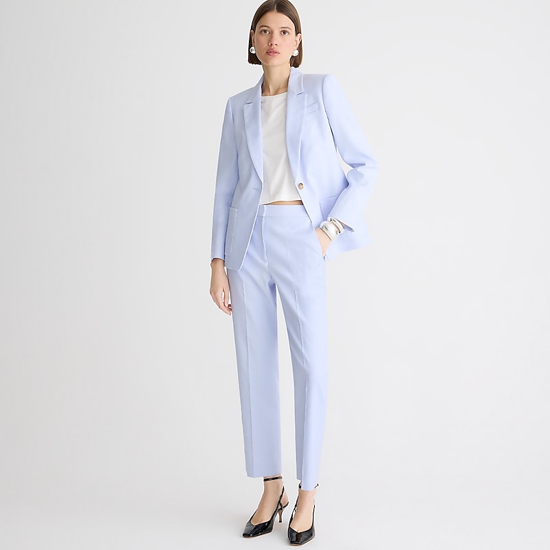 Peri Breeze J.Crew Kate straight-leg pant in stretch linen blend | J.Crew Factory | DYFEU2403