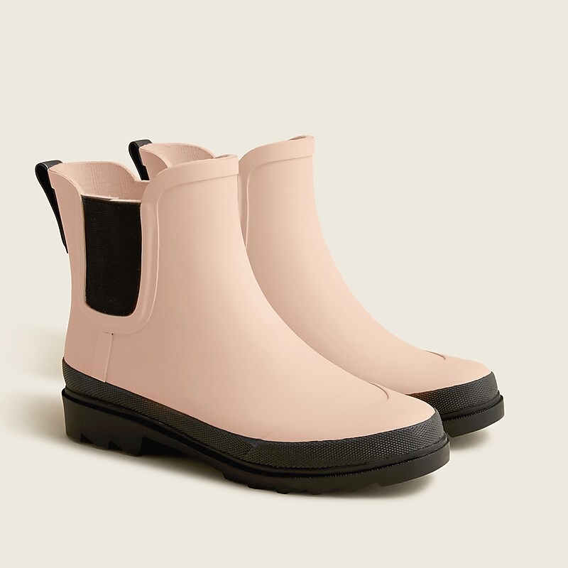 Pink J.Crew Short lug-sole rain boots | J.Crew Factory | WFEBK9412