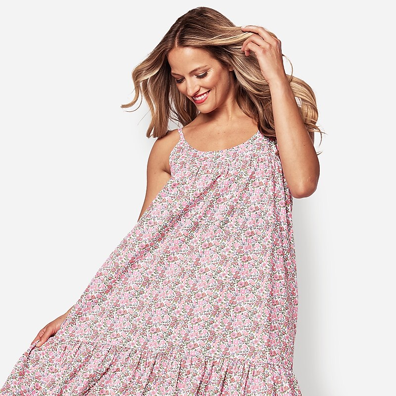 Pink Multi J.Crew Petite Plume™ Chloe nightgown | J.Crew Factory | DIKBR3615