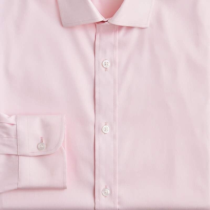 Pink Twill J.Crew Bowery performance stretch dress shirt with spread collar | J.Crew Factory | DPWGE7513