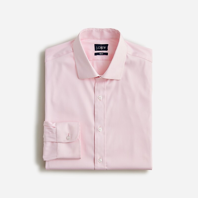 Pink Twill J.Crew Bowery performance stretch dress shirt with spread collar | J.Crew Factory | DPWGE7513