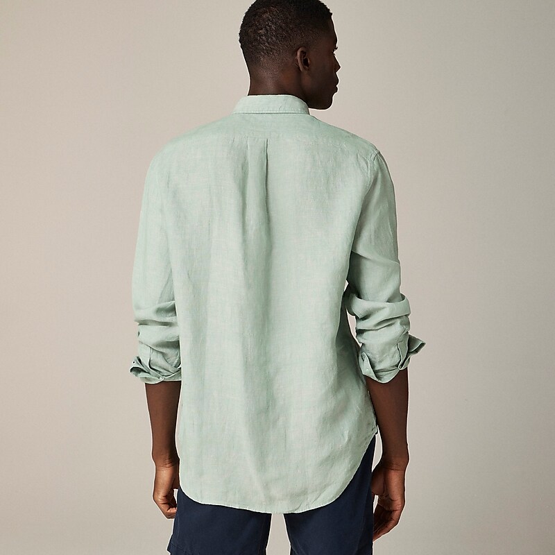 Pistachio J.Crew Baird McNutt Irish linen shirt | J.Crew Factory | YBJUZ6870