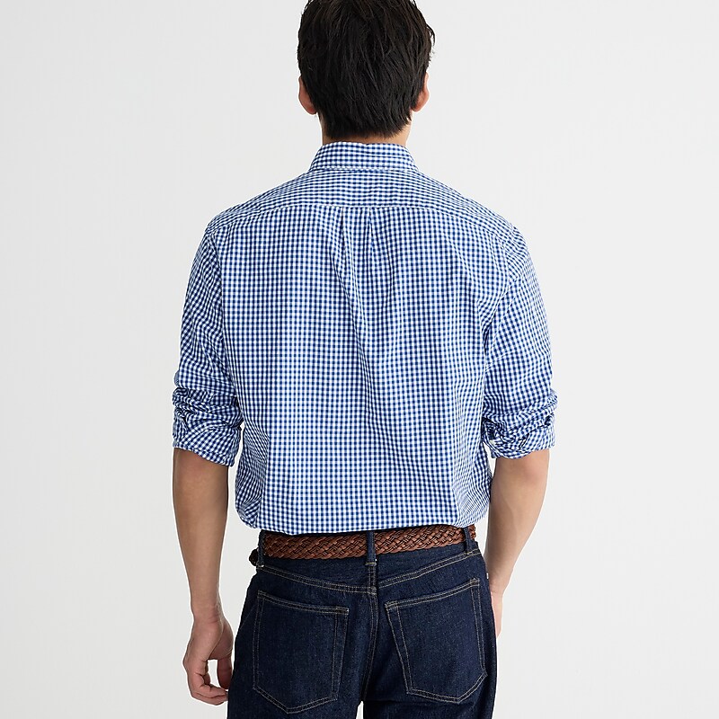 Quincy Gingham Blue Whi J.Crew Secret Wash cotton poplin shirt | J.Crew Factory | MRLVT2794