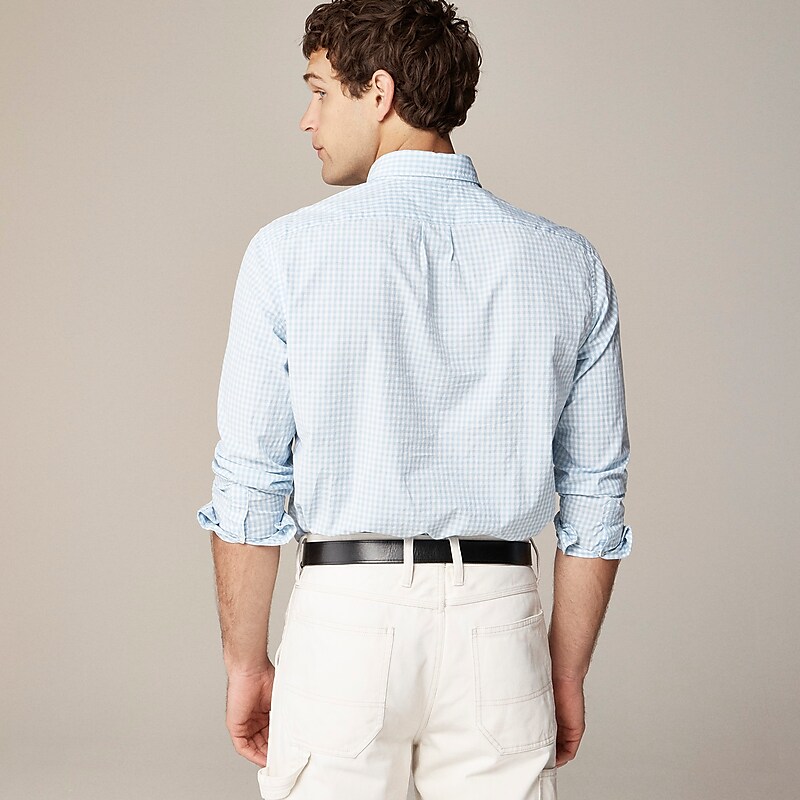 Quincy Light Blue White J.Crew Secret Wash cotton poplin shirt | J.Crew Factory | TPSUQ6780