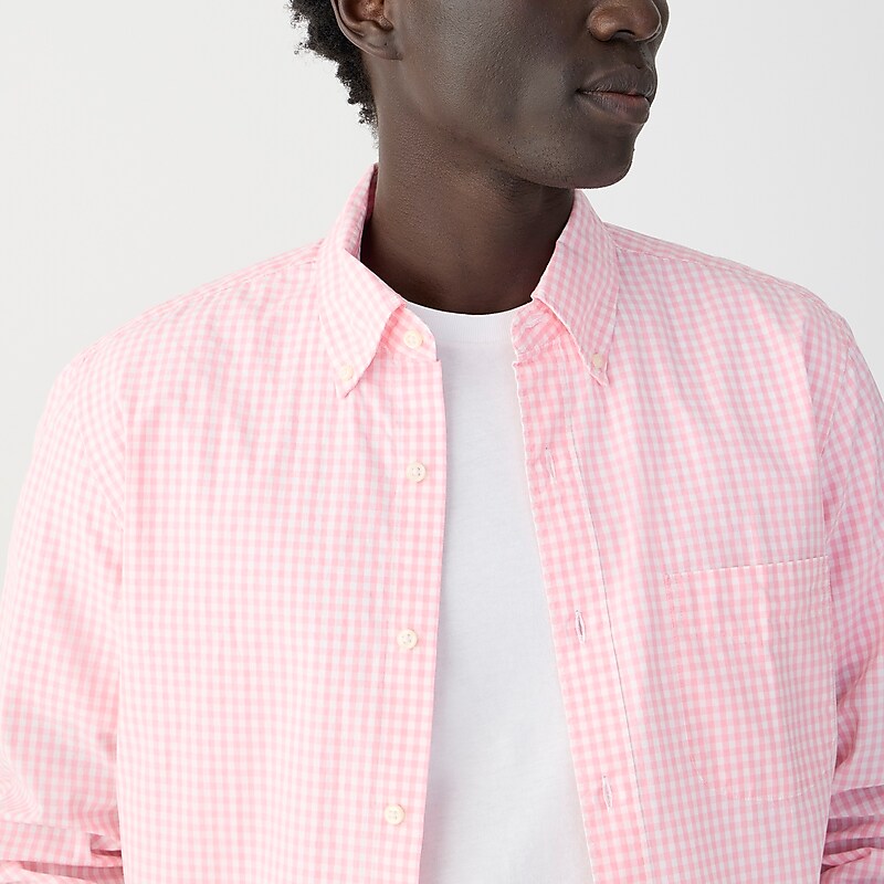 Quincy Pink White J.Crew Secret Wash cotton poplin shirt | J.Crew Factory | UXBVR2419