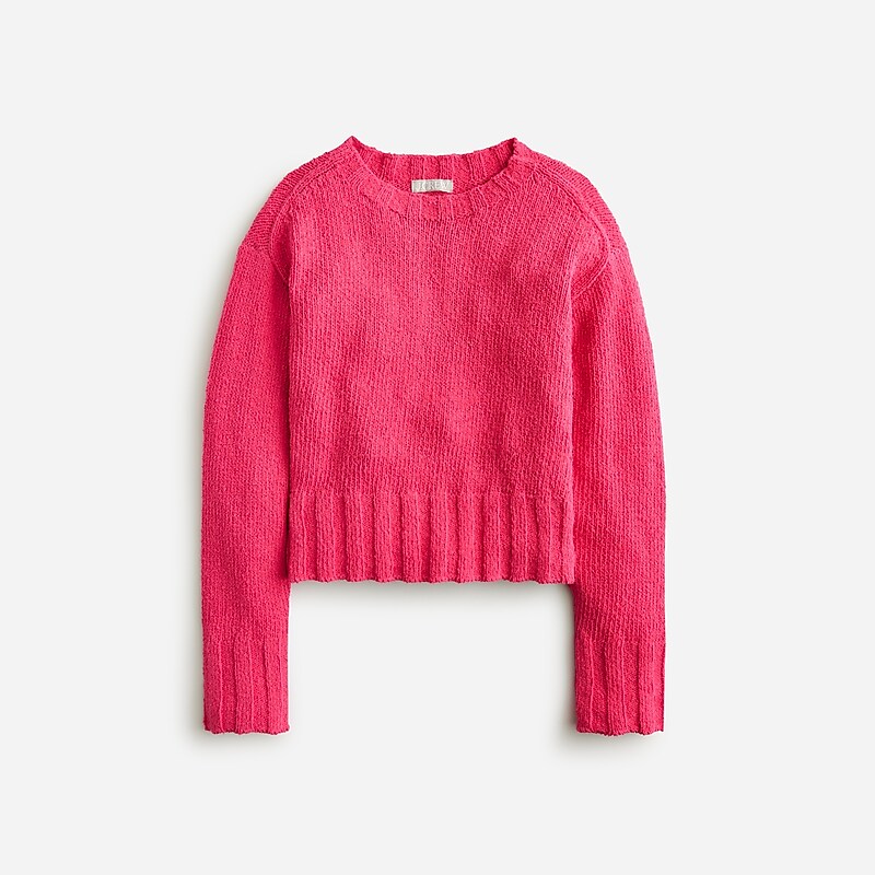 Raspberry Sherbet J.Crew Relaxed crewneck beach sweater | J.Crew Factory | VEGAU6510