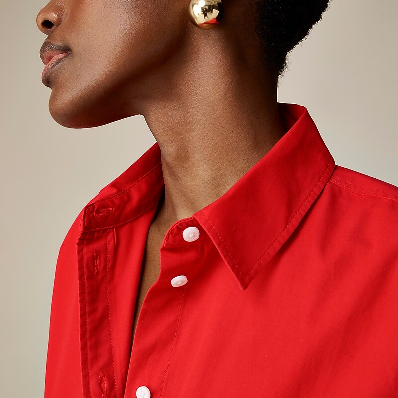 Red J.Crew Étienne oversized shirt | J.Crew Factory | HNRAZ0321