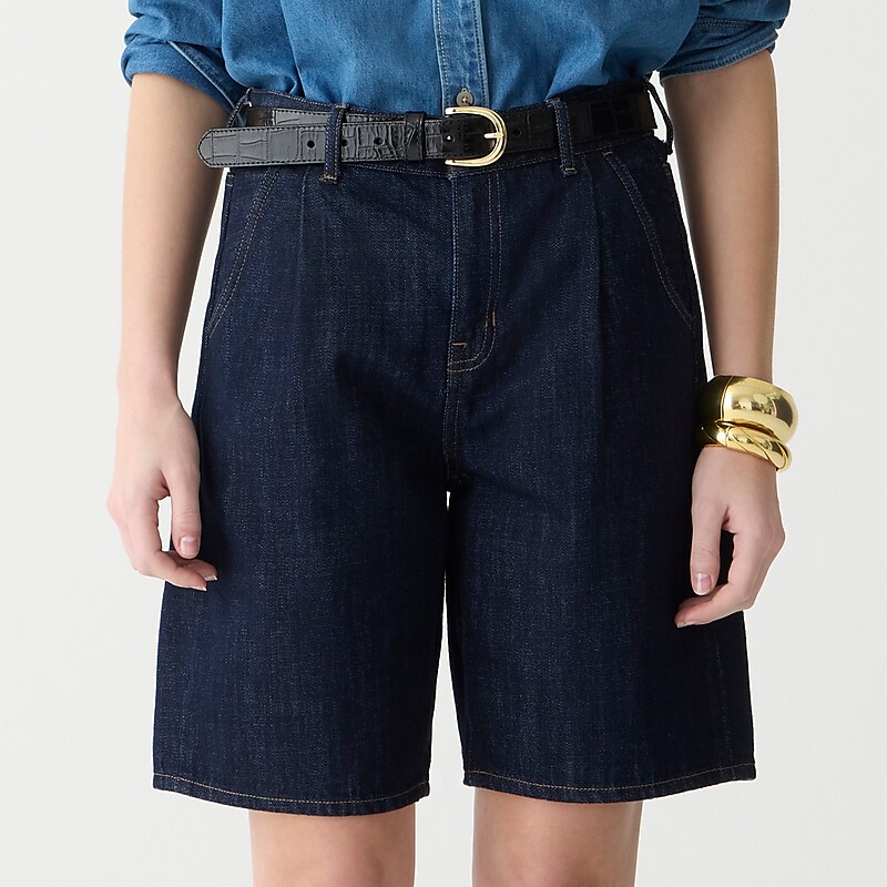 Resin Rinse J.Crew Midlength denim short | J.Crew Factory | JIHSW1027