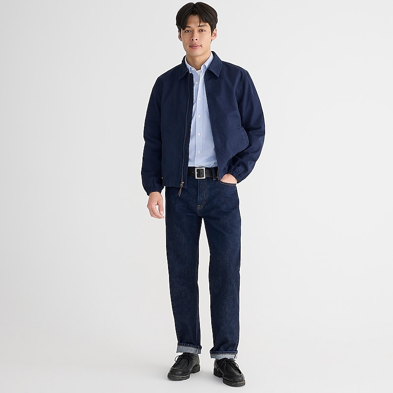 Resin Rinse J.Crew Wallace & Barnes straight-fit jean in Japanese selvedge denim | J.Crew Factory | HGOWC4685