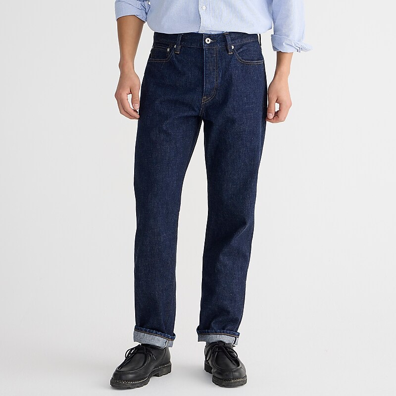 Resin Rinse J.Crew Wallace & Barnes straight-fit jean in Japanese selvedge denim | J.Crew Factory | HGOWC4685