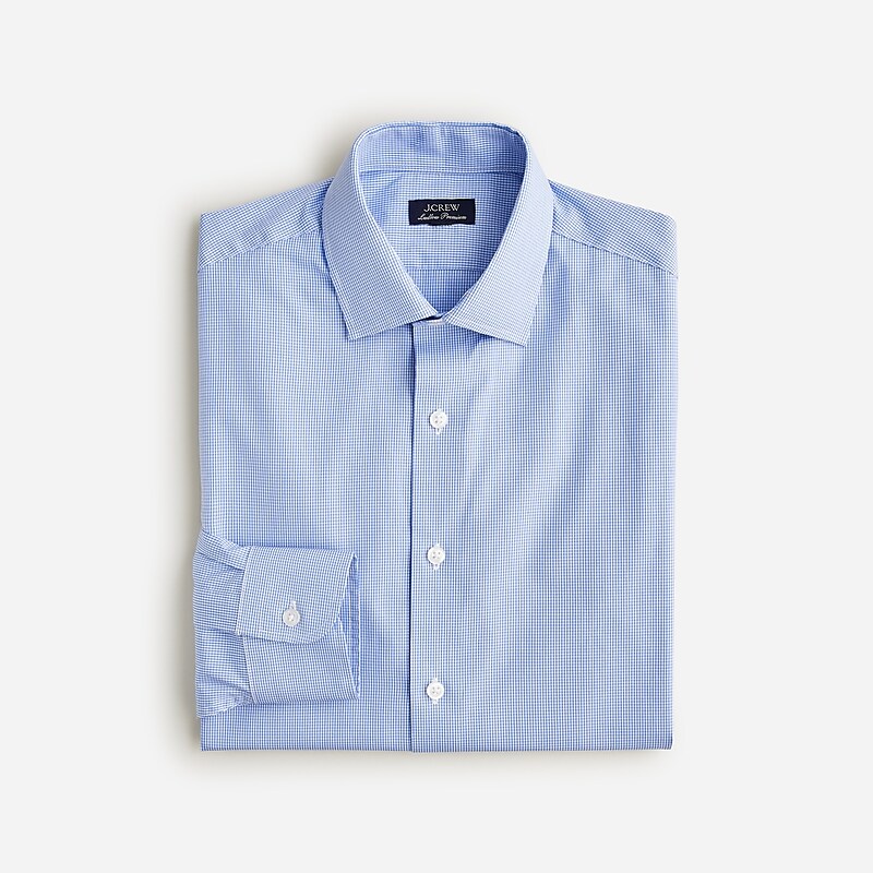 Rian White Blue J.Crew Ludlow Premium fine cotton dress shirt | J.Crew Factory | ZWYIC2834