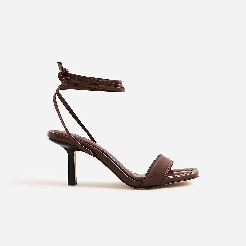 Rich Hickory J.Crew Leni made-in-Spain lace-up sandals in leather | J.Crew Factory | CROMW4309