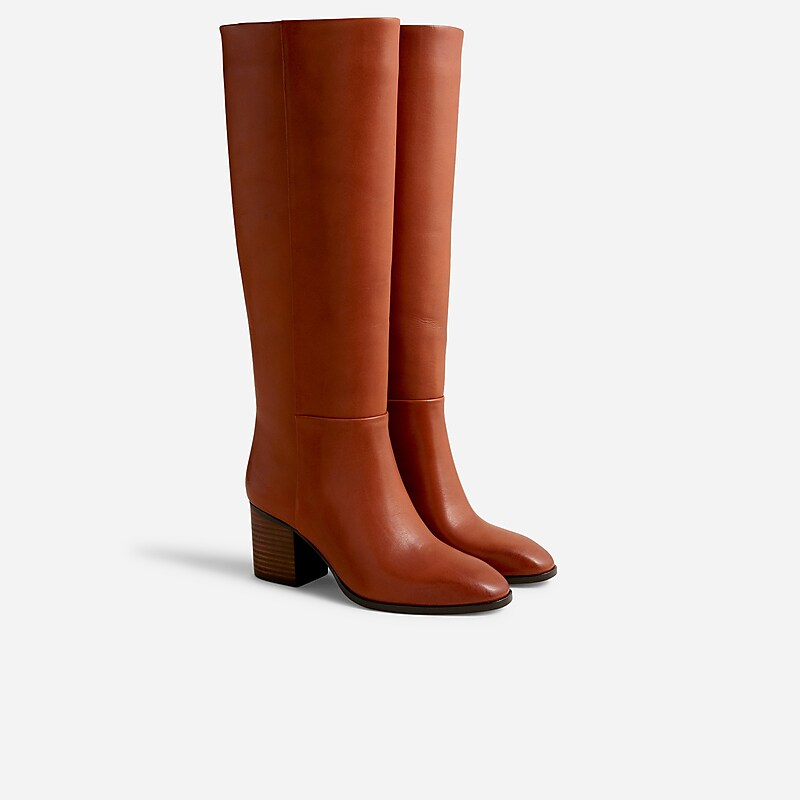 Rich Oak J.Crew Sadie knee-high boots in leather | J.Crew Factory | PBUSQ8753