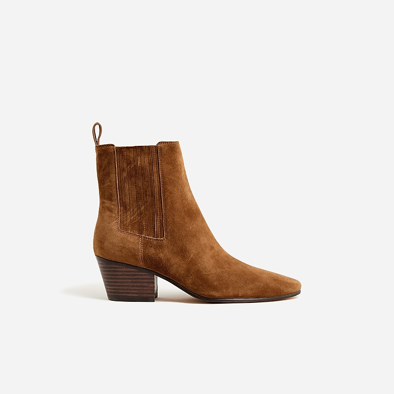 Rich Toffee J.Crew Piper ankle boots in suede | J.Crew Factory | KMOZS7341