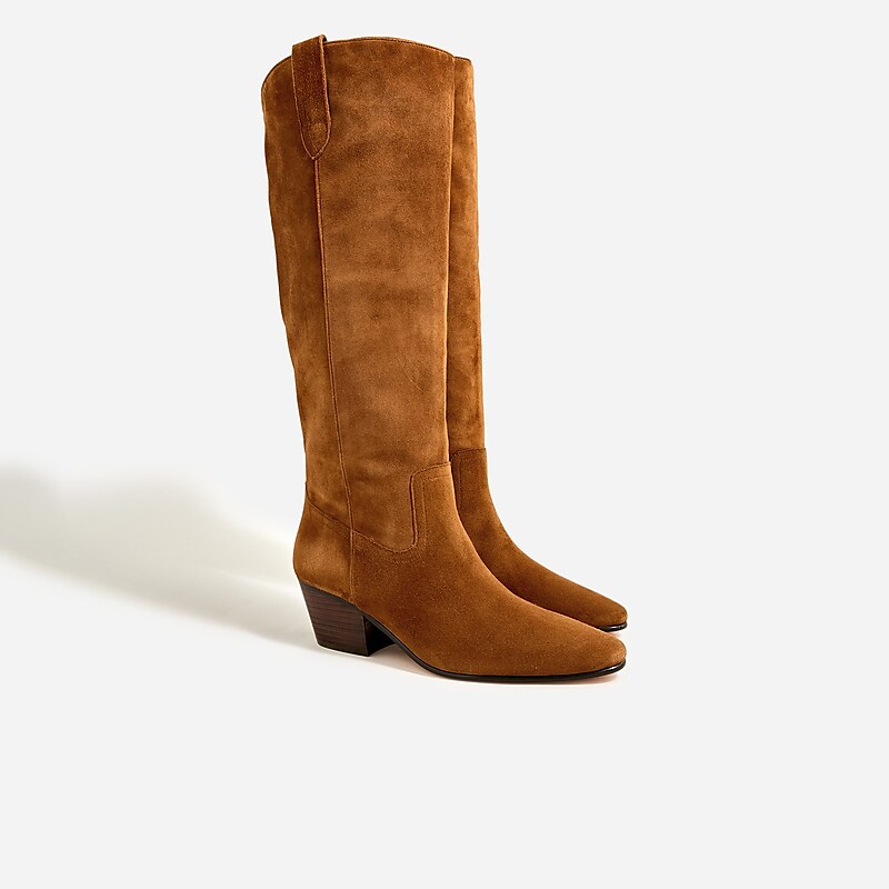 Rich Toffee J.Crew Piper knee-high boots in suede | J.Crew Factory | MVBZD0918