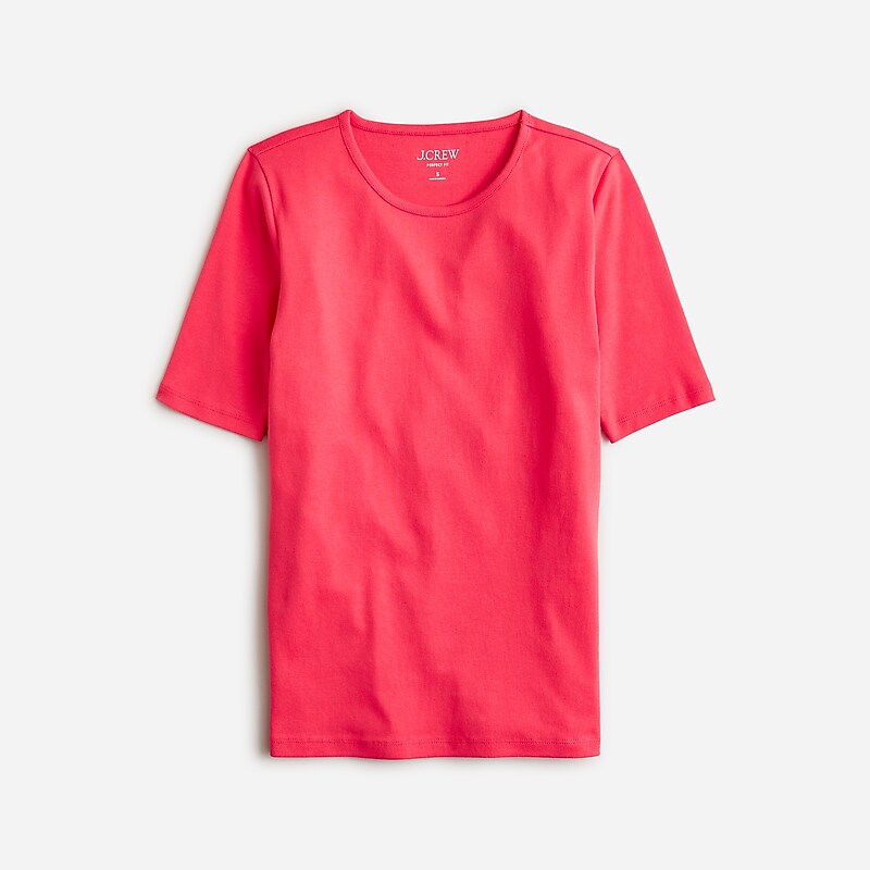 Ripe Raspberry J.Crew Perfect-fit elbow-sleeve T-shirt | J.Crew Factory | TUOFN7645