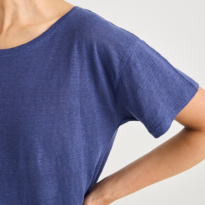 Royal Navy J.Crew Relaxed linen T-shirt | J.Crew Factory | QFJHA7283