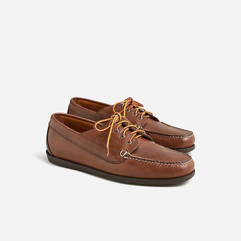 Rustic Brown J.Crew Camp shoes in leather | J.Crew Factory | TBFEZ6903