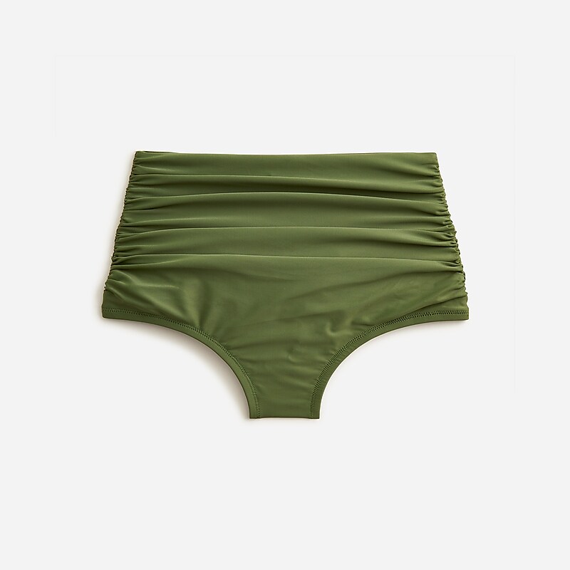 Safari J.Crew Ruched high-rise full-coverage bikini bottom | J.Crew Factory | FNCJG0912