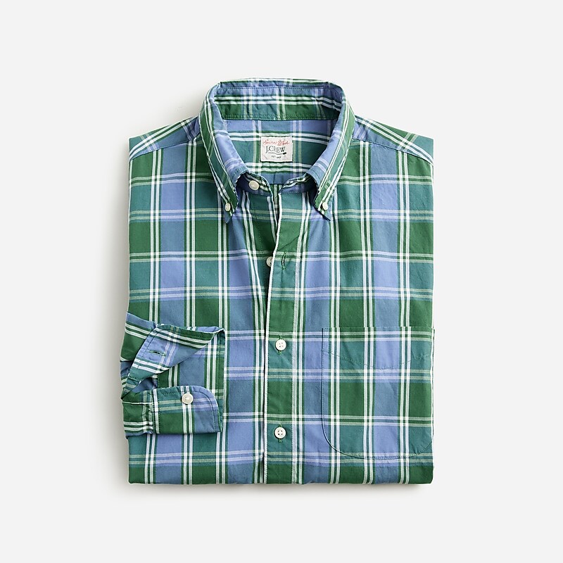 Sam Blue Green J.Crew Secret Wash cotton poplin shirt | J.Crew Factory | HRAXL4561