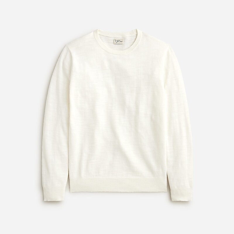 Sea Salt J.Crew Cotton-blend crewneck sweater | J.Crew Factory | HYJVQ3167