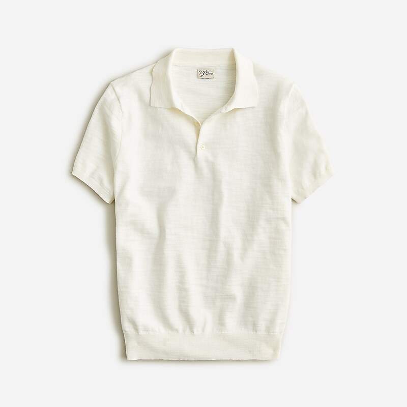 Sea Salt J.Crew Short-sleeve cotton-blend sweater-polo | J.Crew Factory | JEKXD1350