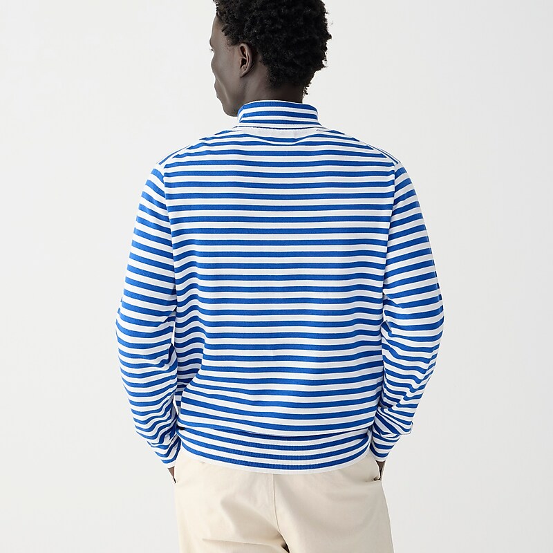 Sea Salt Reef Blue Stri J.Crew Cotton turtleneck sweater in stripe | J.Crew Factory | ZQVOR7903