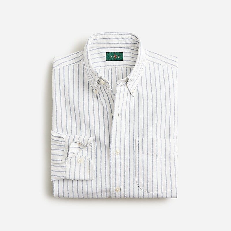 Seaside Stripe Oxford J.Crew Broken-in organic cotton oxford shirt | J.Crew Factory | RGMWJ6951