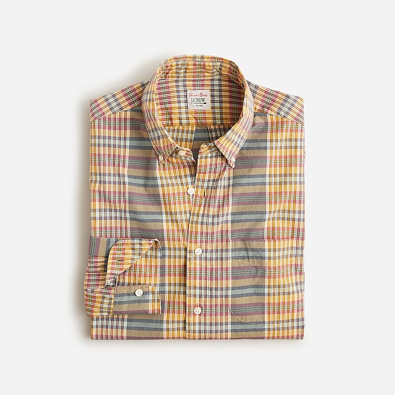 Seb Gold Multi J.Crew Secret Wash cotton poplin shirt | J.Crew Factory | KVROT6402