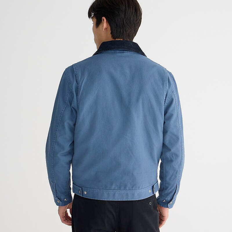 Shadow Blue J.Crew Wallace & Barnes lightweight canvas work jacket | J.Crew Factory | LGQTO7309