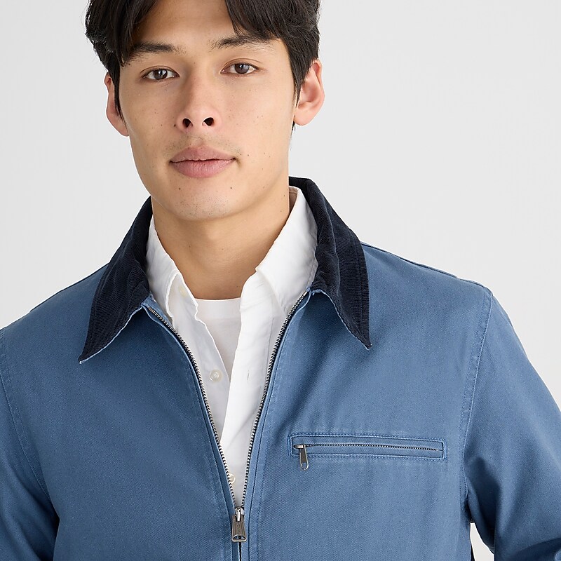 Shadow Blue J.Crew Wallace & Barnes lightweight canvas work jacket | J.Crew Factory | LGQTO7309