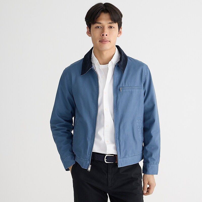 Shadow Blue J.Crew Wallace & Barnes lightweight canvas work jacket | J.Crew Factory | LGQTO7309