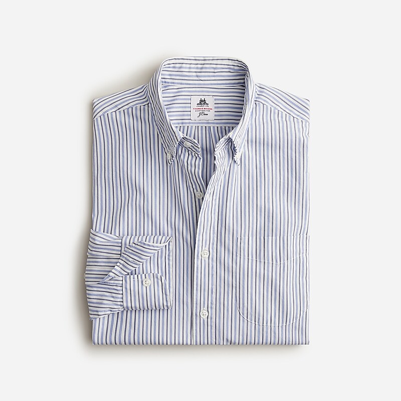 Silver Multi Stripe Bl J.Crew Thomas Mason® for J.Crew washed poplin shirt | J.Crew Factory | QOXWG2564