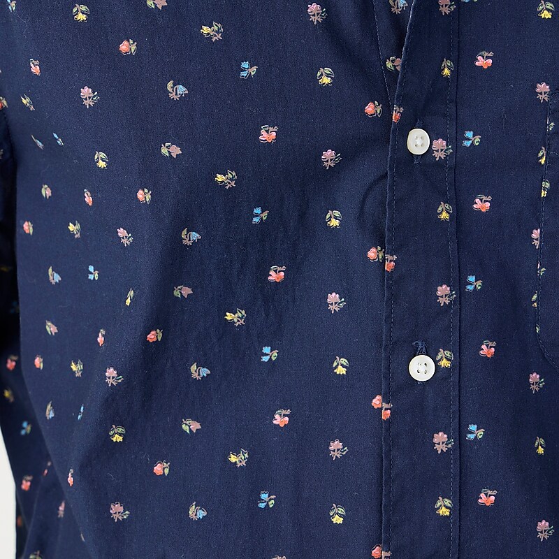 Small Ditsy Navy Multi J.Crew Secret Wash cotton poplin shirt | J.Crew Factory | OYIMN2806