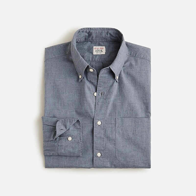 Smoky Slate J.Crew Secret Wash cotton poplin shirt | J.Crew Factory | UIHFJ2015