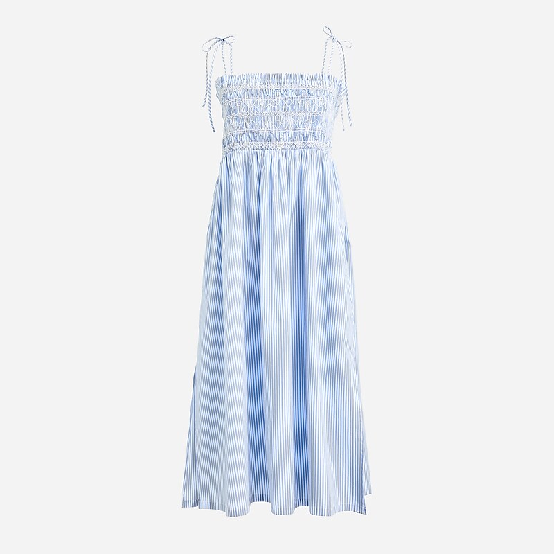 Soft Blue Bi Stripe J.Crew Paloma dress in Liberty™ Capel fabric | J.Crew Factory | RSCGV0942