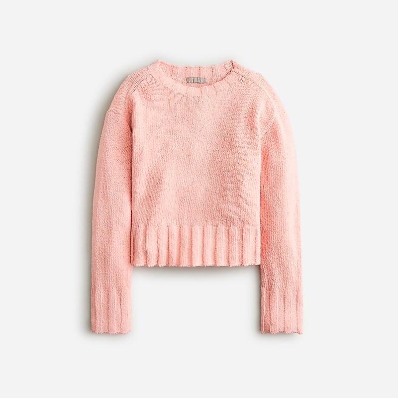 Spring Blush J.Crew Relaxed crewneck beach sweater | J.Crew Factory | LOXCV7981