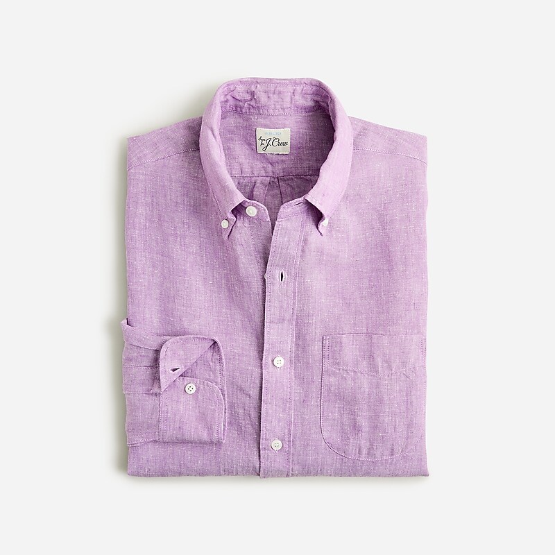 Spring Violet J.Crew Baird McNutt Irish linen shirt | J.Crew Factory | FBXTK3965