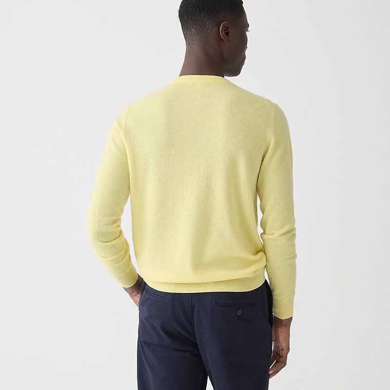 Spring Yellow J.Crew Cashmere jacquard crewneck sweater | J.Crew Factory | PHEOS3427