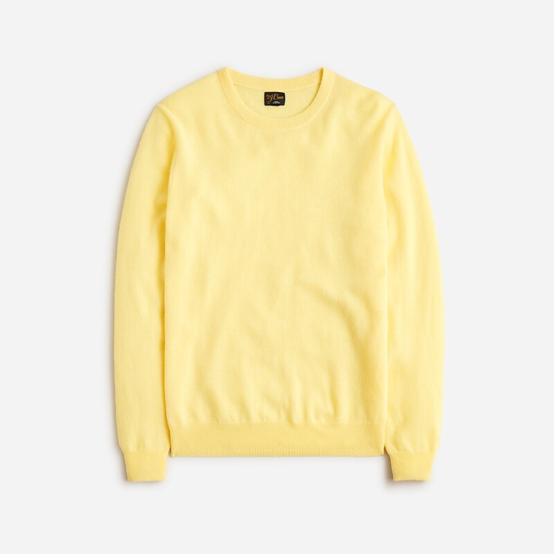 Spring Yellow J.Crew Cashmere jacquard crewneck sweater | J.Crew Factory | PHEOS3427