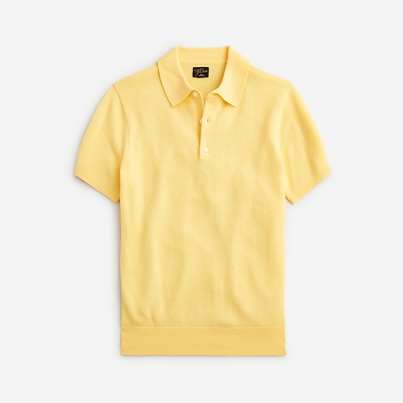 Spring Yellow J.Crew Short-sleeve cashmere sweater-polo | J.Crew Factory | GPNKQ8074