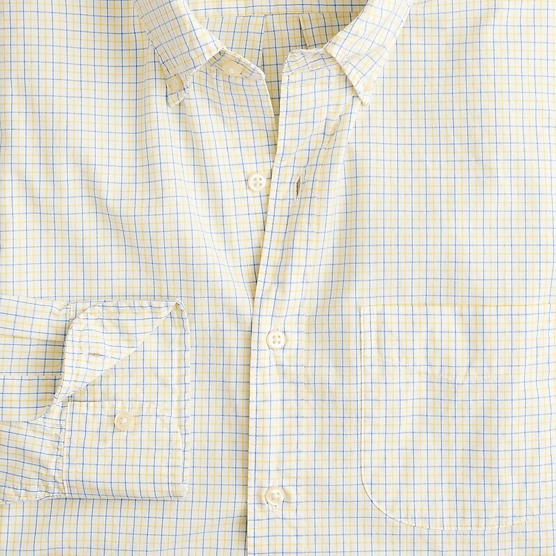 Stan Blue Yellow White J.Crew Secret Wash cotton poplin shirt | J.Crew Factory | WLEHR5610