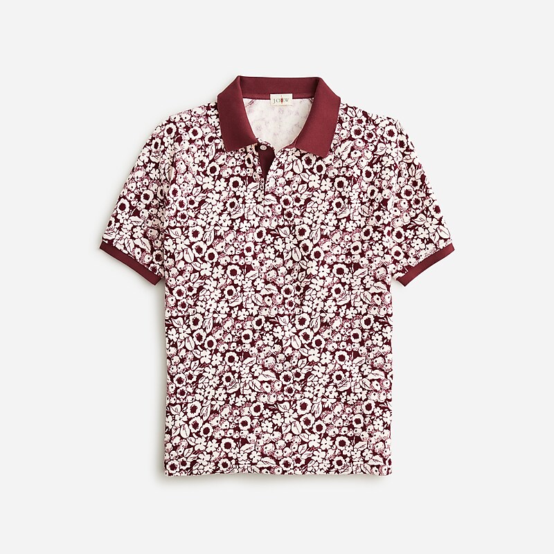 Summer Garden Red Ivory J.Crew Terry cloth polo shirt | J.Crew Factory | SOXTH5301