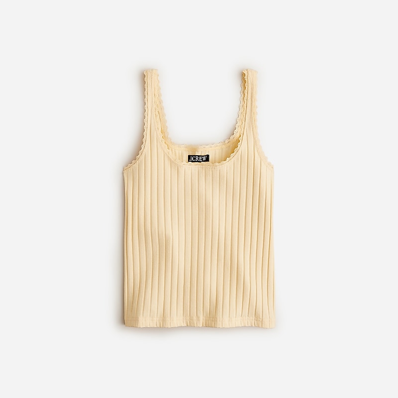 Sunflower Sands J.Crew Pointelle tank top | J.Crew Factory | VMYWX1586